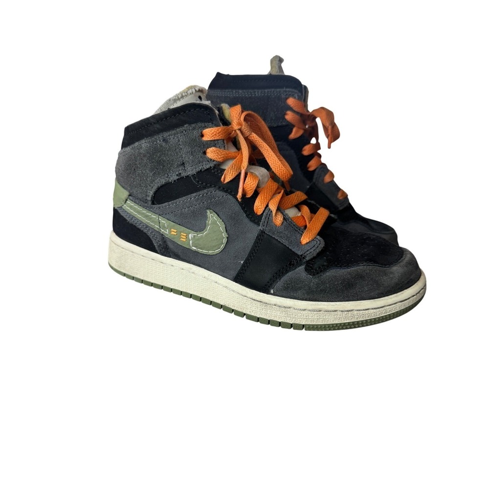 Nike Air Jordan 1 Mid SE Craft Anthracite Light Olive FD5847-003 Kids 3.5Y